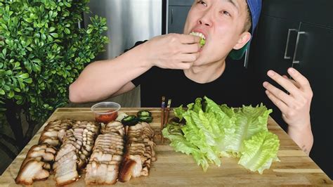 Soy Sauce Broiled Pork Belly Mukbang Dongdigity Youtube