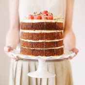 Square Unfrosted Cake Elizabeth Anne Designs The Wedding Blog