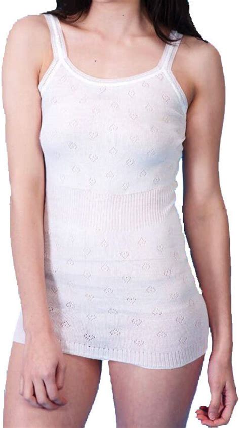 bedding buys ladies 100 combed cotton underwear vest top white v neck spencer large amazon