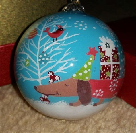 The best places to buy christmas decorations artwork. Pier 1 Christmas Dog Hand Painted Li Bien Glass 3 ...