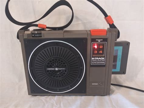 General Electric Ge Portable 8 Track Tape Player Boom Box Etsy In