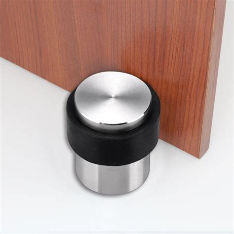Stops Solid Stainless Steel Door Stopper With Rubber Bumper Safety