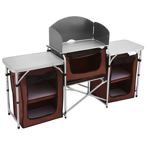It allows significantly save space. CAMPING KITCHEN COOKING TABLE FOOD PREP FOOD STORAGE ...
