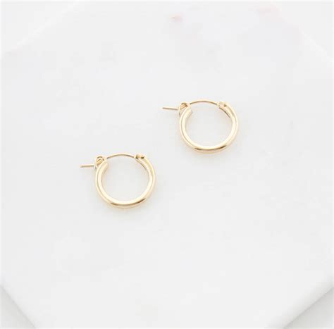 Gold Filled Hinged Hoop Earrings By Ilona Maria Jewellery