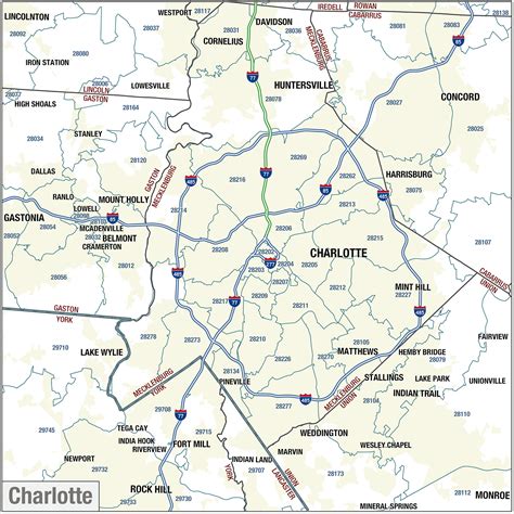 North Carolina Zip Code Wall Map The Map Shop