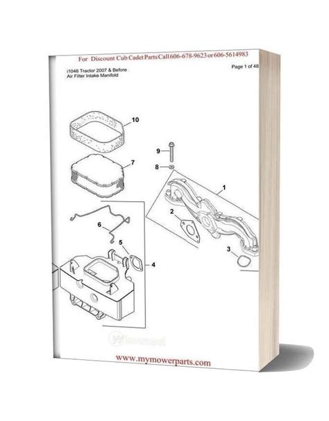 Cub Cadet Parts Manual For Model I1046 Tractor 2007 And Before