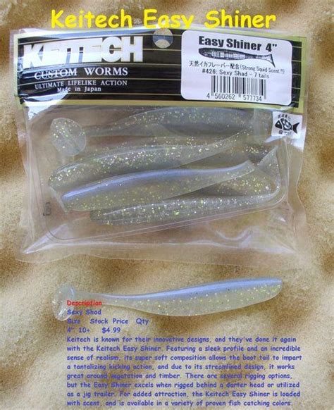 Keitech Easy Shiner 4 Shad Shaped Bait Bait Fish List West Coast
