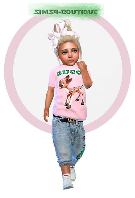 Omg So Cute Gucci Toddler You Can Get This Whole Outfit At Sims4