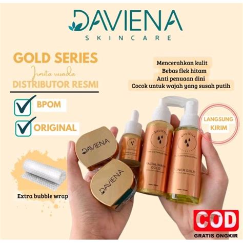 Jual Daviena Skincare Paket Gold Series Paket Acne Series Paket Glowing