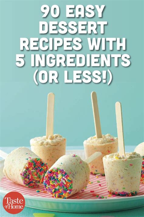 5 Ingredient Desserts You Can Make At Home Easy Desserts For Kids