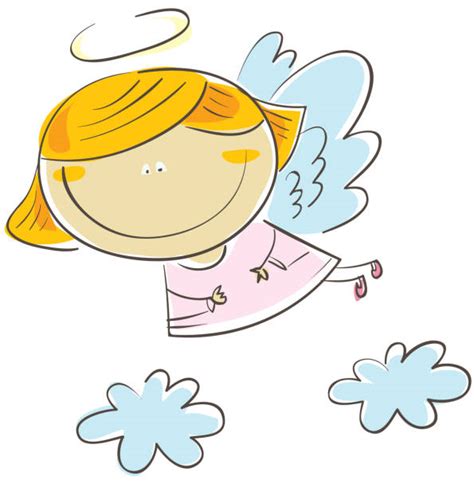 Royalty Free Cartoon Praying Angel Clip Art Vector Images