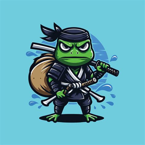 Ninja Frog Illustration Vector 36261505 Vector Art At Vecteezy