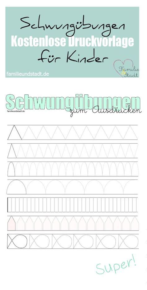 Ein komplettes lehrwerk zum unentgeltlichen download. Schwungübungen für Kinder zum Ausdrucken - Familinchen | Vorschule, Schwungübungen, Vorschulübungen