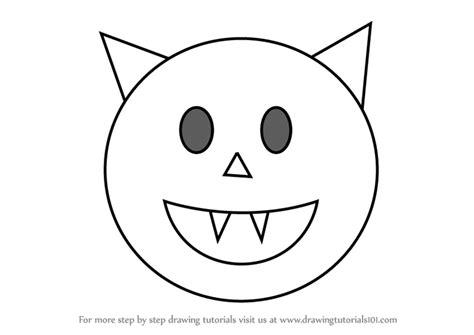 Learn How To Draw Halloween Emoji Emoticons Step By Step