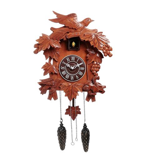 Buy Brown Wooden Bird Shape Wooden Imported Cuckoo Clock With Single