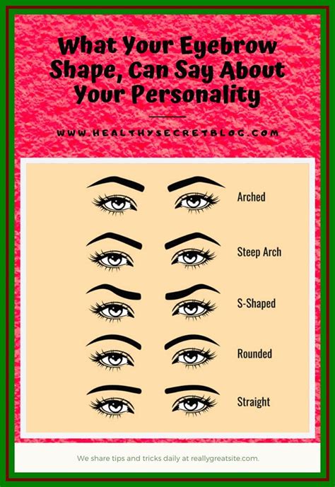 What Your Eyebrow Shape Can Say About Your Personality Health Tips