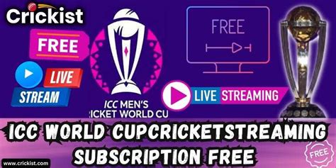 Watch Icc World Cup Cricket Streaming Subscription Free Live