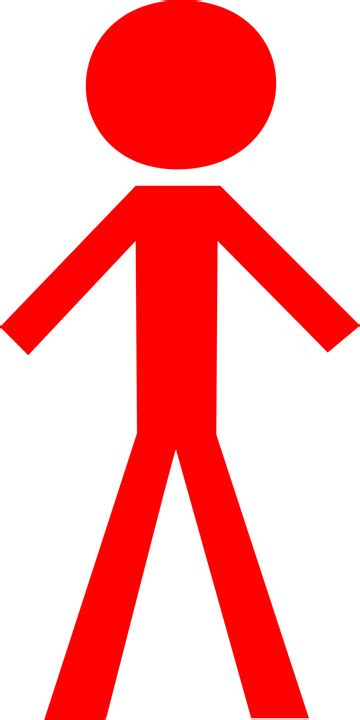 Stick Figure Red Man · Free Vector Graphic On Pixabay