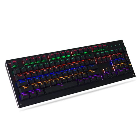 Mechanical Gaming Keyboard Rgb Rainbow Backlit Keyboard With Blue
