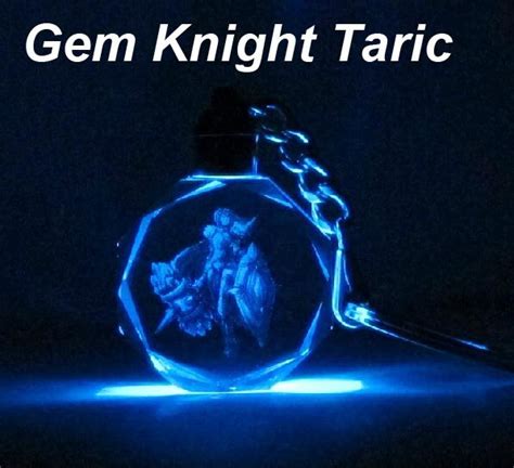 1pc Gem Knight Taric Cry Crystal Led Colorful Lights Flashing Key