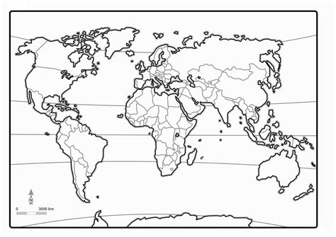 Planisphère Vierge À Imprimer Repères géographiques océans continents Quiz