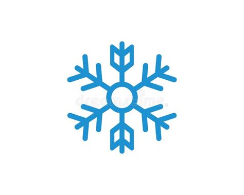 Snowflake Logo Icon Vector Illustration Background Design Stock Vector