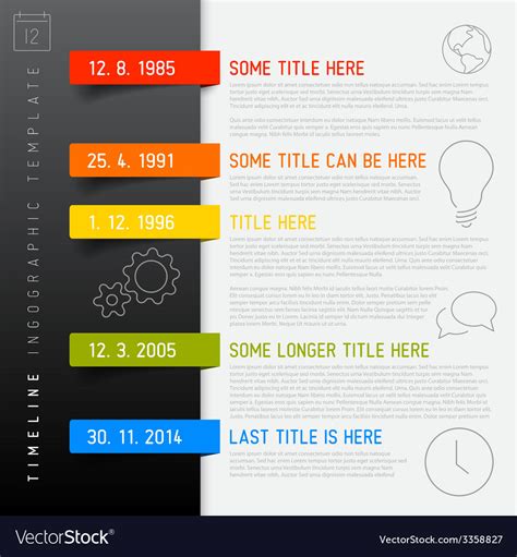Infographic Timeline Report Template With Icons Vector Image