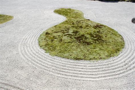 Japanese Garden Zen Rock Sand Stock Photo Image Of Gardening Peace