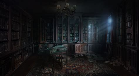 Artstation Forgotten Library Andrii Shafetov Abandoned Library