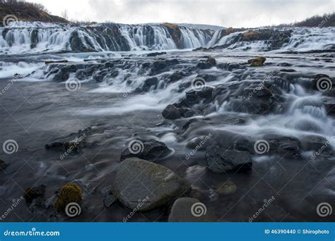 Bruarfoss Waterfall Iceland Stock Photo Image Of Local Famous 46390440