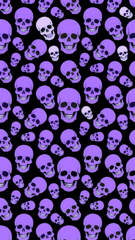 Purple Skull Wallpaper For Halloween
