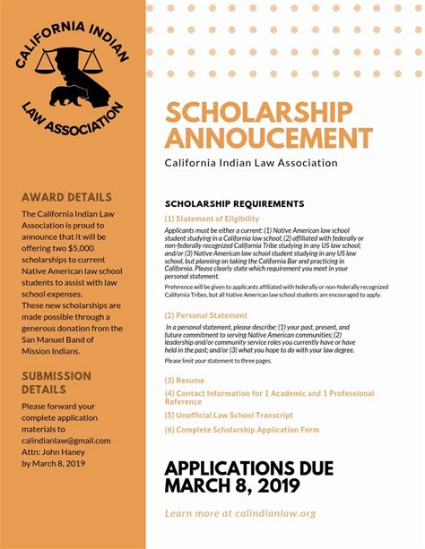 There are many samples available that can help you write the perfect. Scholarships - California Indian Law Association