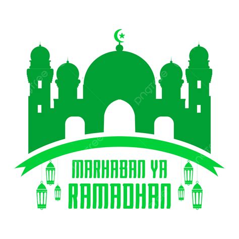 Gambar Desain Masjid Hijau Marhaban Ya Ramadhan Png Masjid Hijau