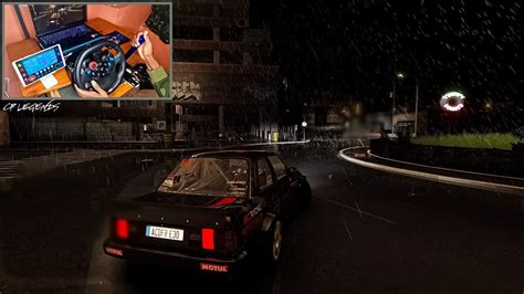 Drifting Pro BMW E30 In Heavy Rain At Night CPM Map Assetto Corsa