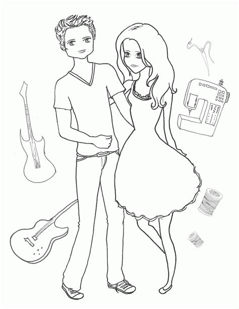 Boyfriend Girlfriend Coloring Pages Coloring Pages