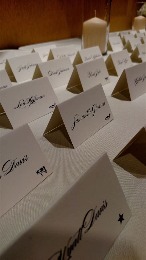 19 Unique Wedding Place Cards With Meal Choice Cherry Marry