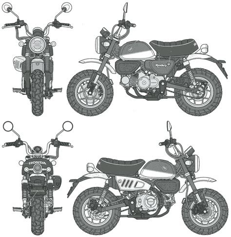 Well, it isn't the easiest subject, but we can try explaining it through a selection of tutorials for beginners and advanced illustrators alike. Honda Monkey 125 2018 Blueprint - Download free blueprint ...