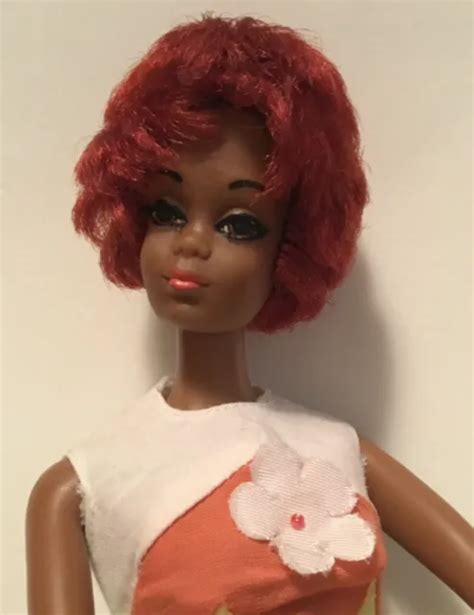 Ravishing Vintage 1969 Mattel Barbie Mod Tnt Christie Doll In Tropicana 1460 132 50 Picclick