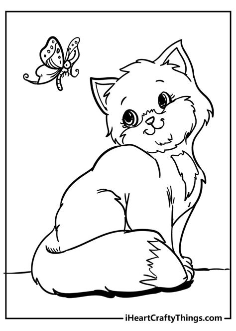 Cute Cat Coloring Pages - 100% Unique And Extra Cute (2021)