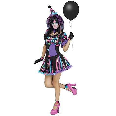 Adult Women S Twisted Circus Clown Halloween Costume Small Medium