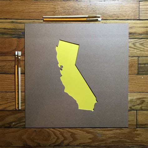 California State Outline Stencil California State Outline Stencils
