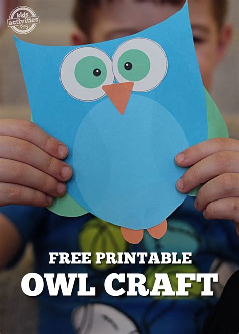 Super Cute Printable Owl Craft Choose Pink Or Blue