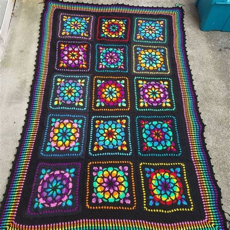 Stained Glass Window Afghan Pattern By Melody Macduffee Crochet Rug