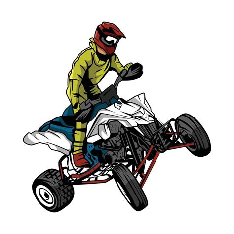 Atv Moto Rider Illustration 15547701 Vector Art At Vecteezy