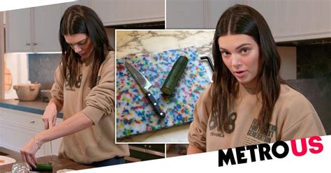 Kendall Jenner Tackles Cucumber Slicing Again After Viral Failed