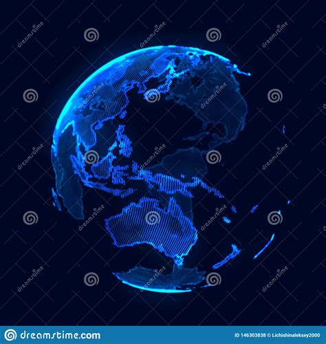 Global Network Concept World Map Point Global Network Planet Earth