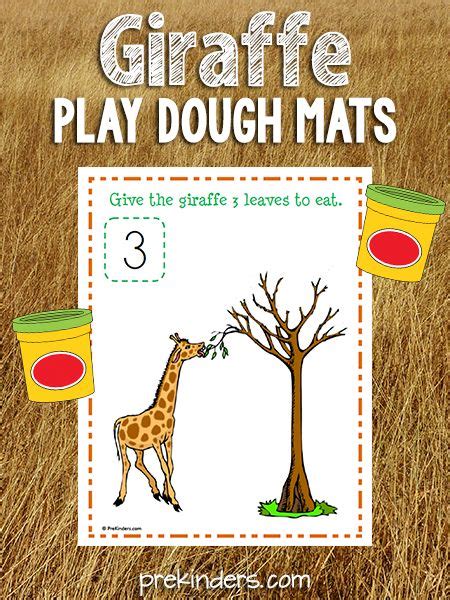 Feed the Giraffe Mats | Preschool themes free, Preschool zoo theme
