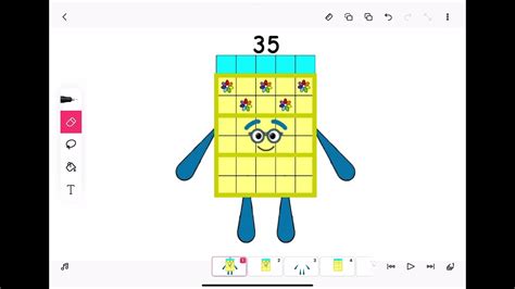 Numberblock 35 In 5x7 Shape 13602nd Video Youtube