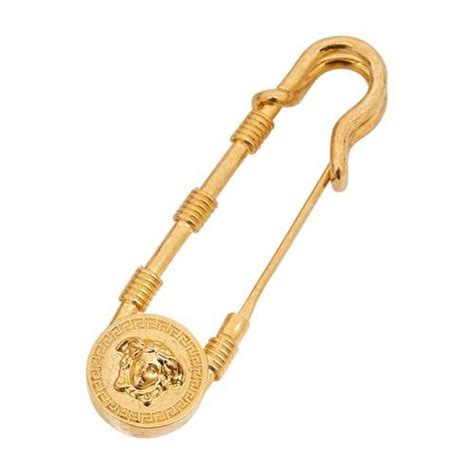 Versace Safety Pin Brooch In Metallic Save 16 Lyst
