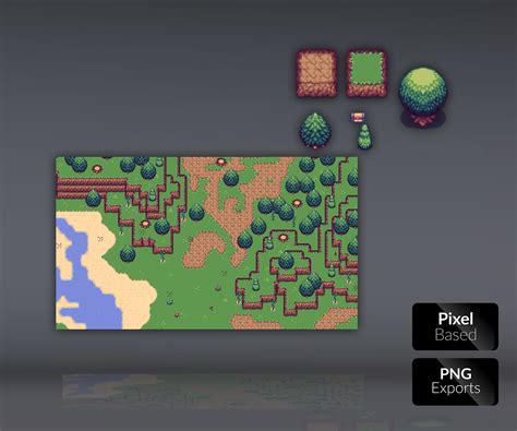 Top Down Tileset Forest Game Art Partners